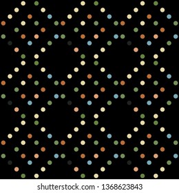 Seamless abstract background of colored varied circles for design.