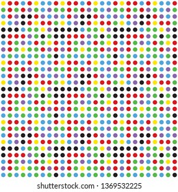 Seamless abstract background of colored varied circles for design.