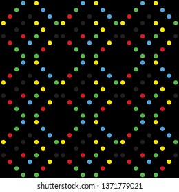 Seamless abstract background of colored varied circles for design.