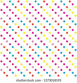 Seamless abstract background of colored varied circles for design.