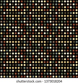 Seamless abstract background of colored varied circles for design.