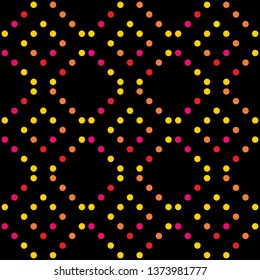 Seamless abstract background of colored varied circles for design.