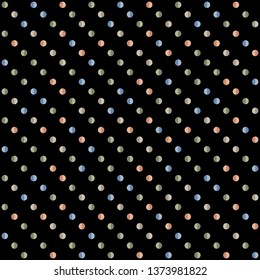 Seamless abstract background of colored varied circles for design.