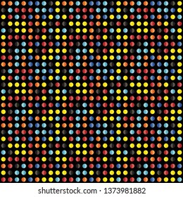 Seamless abstract background of colored varied circles for design.