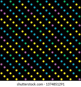Seamless abstract background of colored varied circles for design.
