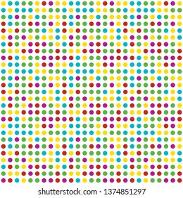 Seamless abstract background of colored varied circles for design.