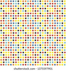 Seamless abstract background of colored varied circles for design.