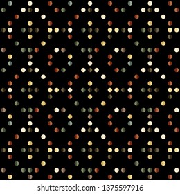 Seamless abstract background of colored varied circles for design.
