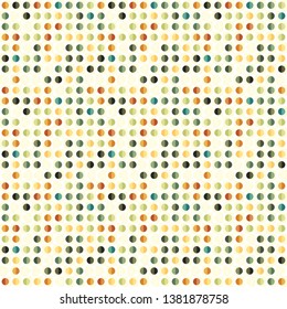 Seamless abstract background of colored varied circles for design.