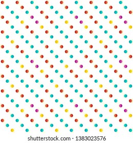 Seamless abstract background of colored varied circles for design.