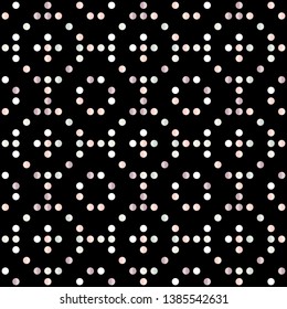 Seamless abstract background of colored varied circles for design.