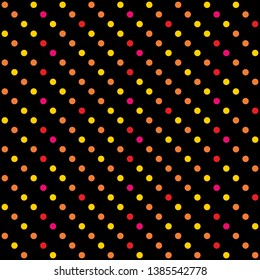 Seamless abstract background of colored varied circles for design.