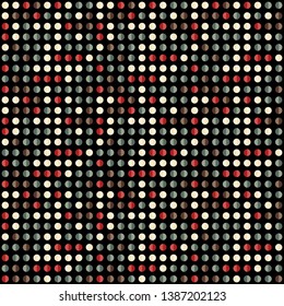 Seamless abstract background of colored varied circles for design.