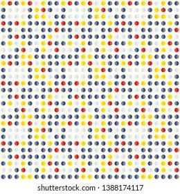 Seamless abstract background of colored varied circles for design.