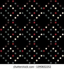 Seamless abstract background of colored varied circles for design.