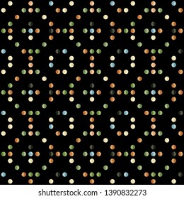 Seamless abstract background of colored varied circles for design.