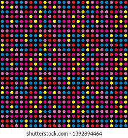 Seamless abstract background of colored varied circles for design.