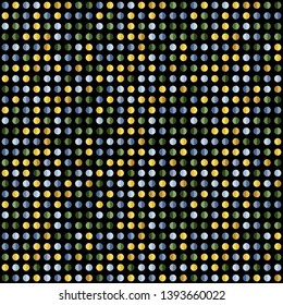 Seamless abstract background of colored varied circles for design.