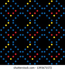 Seamless abstract background of colored varied circles for design.