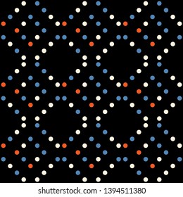 Seamless abstract background of colored varied circles for design.