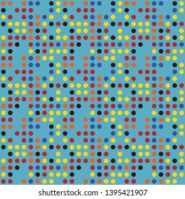 Seamless abstract background of colored varied circles for design.