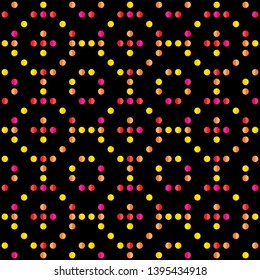 Seamless abstract background of colored varied circles for design.