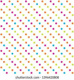 Seamless abstract background of colored varied circles for design.