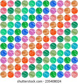 seamless abstract background with colorful circles, disco