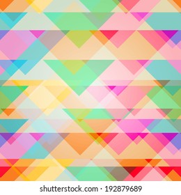 Seamless abstract background - colorful triangles.