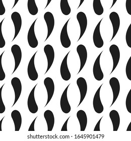 Seamless abstract background comma Doodle vector cute black and white background for fabric, Wallpaper, wrapping paper, postcards and games