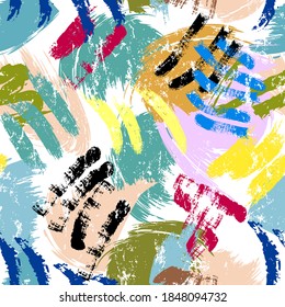 seamless abstract background composition, with paint strokes and splashes