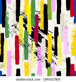 seamless abstract background composition, with stripes, paint strokes and splashes, grungy