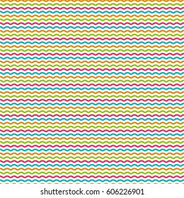 Seamless abstract background with Curves and waves of blue, green, red, orange. Geometric Pattern. Use for wallpaper, printing on the packaging paper, textiles.Vector illustration.