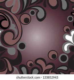 seamless abstract background with dark scrolls