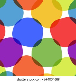 seamless abstract background with different colored dots