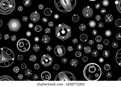 Seamless abstract background of different patterns