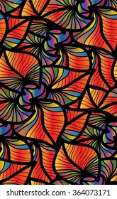 Seamless abstract background with doodling hand drawn elements, vector illustration.