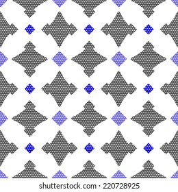 Seamless abstract background. Dot textured pattern with gay and blue.  