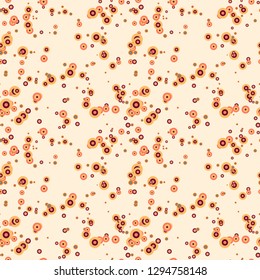 Seamless abstract background with dots, circles, rings. Infinity dotted geometric pattern. Vector illustration.  