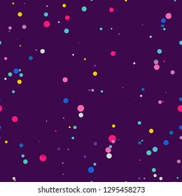 Seamless abstract background with dots, circles. Infinity dotted geometric pattern. Vector illustration.   