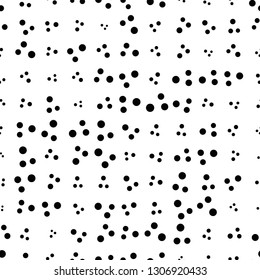 Seamless abstract background with dots, circles. Messy infinity dotted geometric pattern. Vector illustration.     
