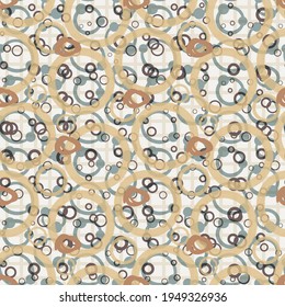 Seamless abstract background with dots, circles, rings. Infinity dotted, checkered geometric pattern. Vector illustration.  