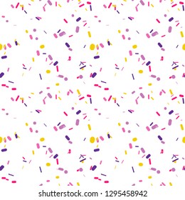 Seamless abstract background with dots, ovals, circles. Infinity dotted geometric pattern. Vector illustration.    