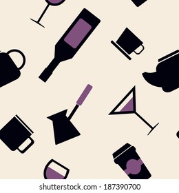 seamless abstract background with drinks