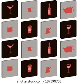 seamless abstract background with drinks