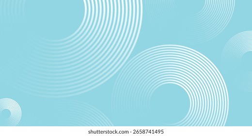 Seamless abstract background featuring concentric circular lines in soft pastel blue tones, ideal for modern, minimal, and stylish design compositions