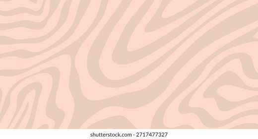 Un fondo abstracto sin fisuras con líneas orgánicas y fluidas en melocotón suave y beige, creando una sensación de movimiento suave y textura.