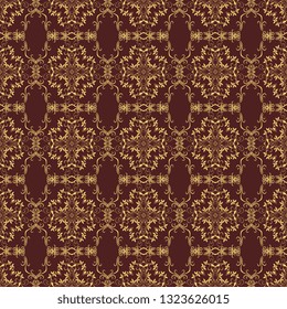 Seamless abstract background with floral ornament. Wallpaper pattern