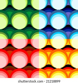Seamless abstract background in four colors