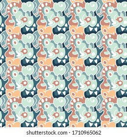 Seamless abstract background with freehand abstract pattern.